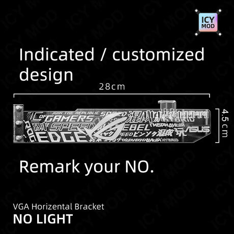 RGB VGA Holder Customize ARGB Horizontal GPU Bracket Video Card Support Graphics Stand Customizable AURA DIY PC Water Cooler CPU