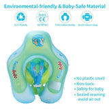 Boat Shaped Pool Float Infant Swimming Float With Detachable Canopy Thick Inflatable Ride-On Boat-Shaped Floatie With SPF50