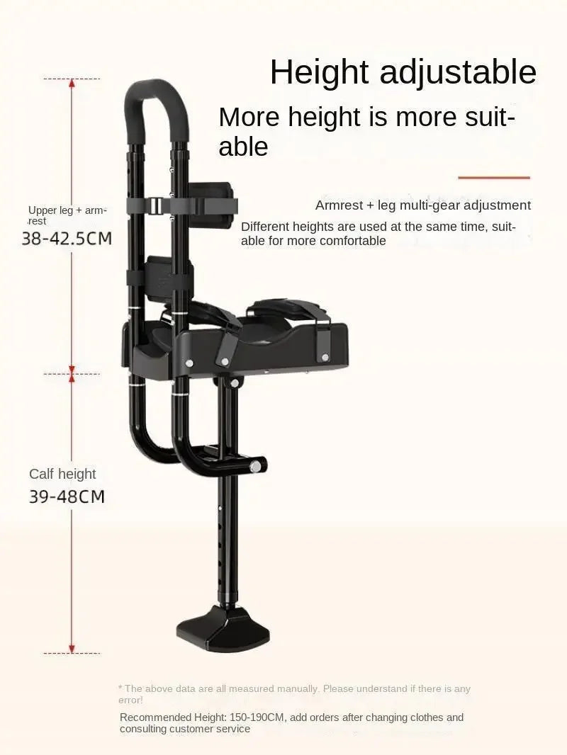 Single-Leg Telescoping Assisted Walking Stick Crutch Support-Free Knee Walker Ankle Fracture Leg Knee Mobility Aids Support