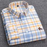 New in shirt oversize 6xl long-sleeve shirts for men 100%cotton Oxford tops slim fit formal plain shirt fashion office clothes