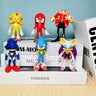 6pcs Set 11cm Cute Sonic PVC Character Toy Hedgehog Shadow Tail Figure Model Dolls Children Animal Toy Birthday Gift