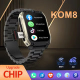 2024 New KOM8 4G LTE HD Dual Camera Smartwatch Face Recognition GPS SIM Card Google Play Store Payment Function Men Watch