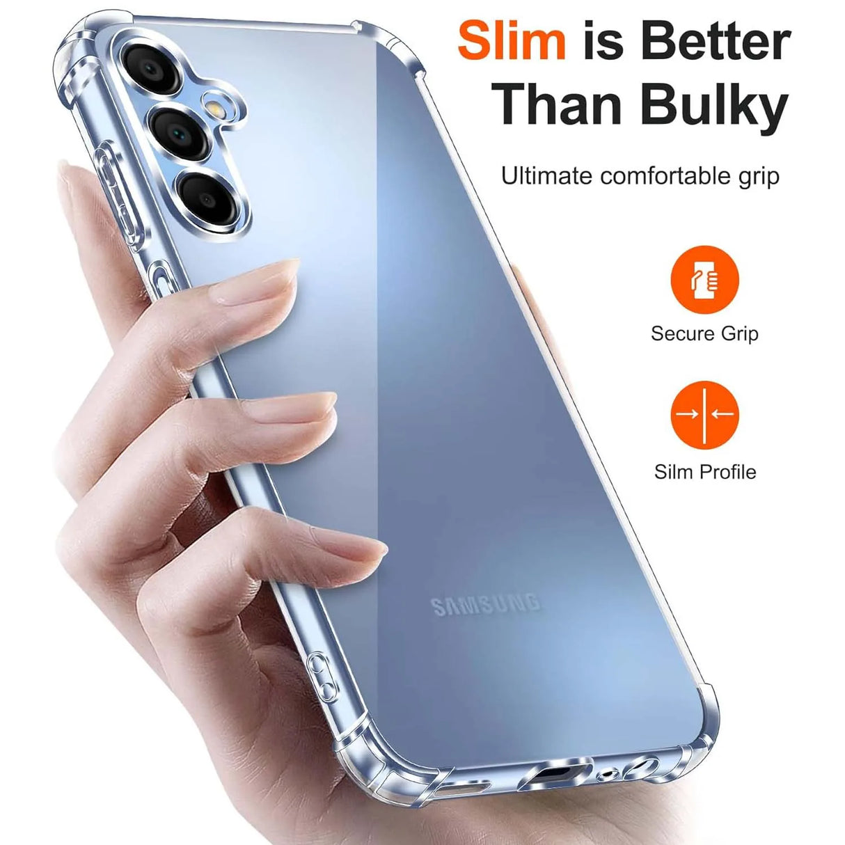 Luxury Clear Phone Case For Samsung Galaxy A15 5G A25 A35 A55 5G A05S A04s A14 4G A24 A54 5G Back Cover