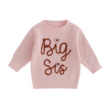 2023-07-04 Lioraitiin 0-5T Toddler Baby Girl Boy Chunky Knit Sweater Top Big Sister Brother Little Sister Matching Outfits