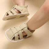 2023Brand NEW 0-18Months Kids Newborn Baby Boys Fashion Summer Soft Crib Shoes First Walker Anti Slip Sandals Shoes Soft Sole