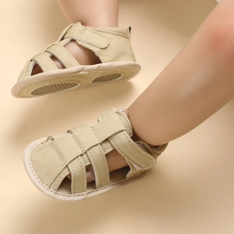 2023Brand NEW 0-18Months Kids Newborn Baby Boys Fashion Summer Soft Crib Shoes First Walker Anti Slip Sandals Shoes Soft Sole