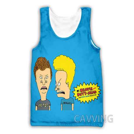 CAVVING 3D Printed  Beavis and Butthead  Tank Tops Harajuku Vest Summer Undershirt Shirts Streetwear for Men/women