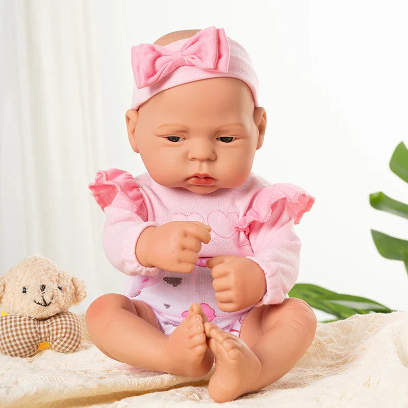 17inch 45cm Reborn Dolls Baby  Dolls Toys Girl Lifelike Reborn Dolls Full Body Silicone Girl Doll Bebe Doll Toys Christmas Gifts