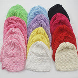 20/80pcs Children Elastic Crochet Knitting Nightcap Soft Crochet Sleeping Hat for Baby Girls Relaxing Hair Mobcap Accessories