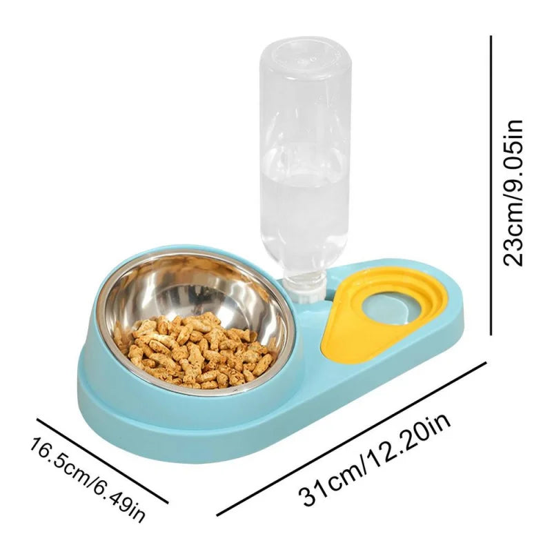 Tilted Cat Food Bowl Set Automatic Pet Water Dispenser and Food Bowl Pet Supplies for Cats Dogs Feeding & Watering Accessories