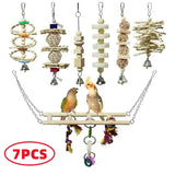 Toys Standing Bell Swing Toy Parrot Bird Combination For Accessories Bite Articles Ball Pet Training