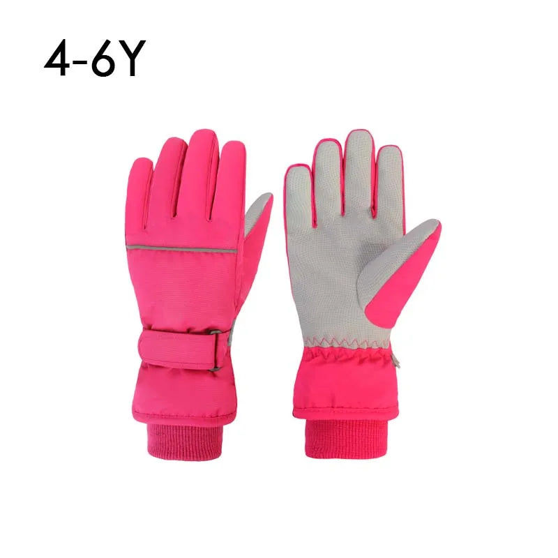 High Quality Kids Ski Gloves Winter Snowboard Snow Children Glove for Boys Girl Waterproof Thicken Mittens Keep Finger Warm 2023