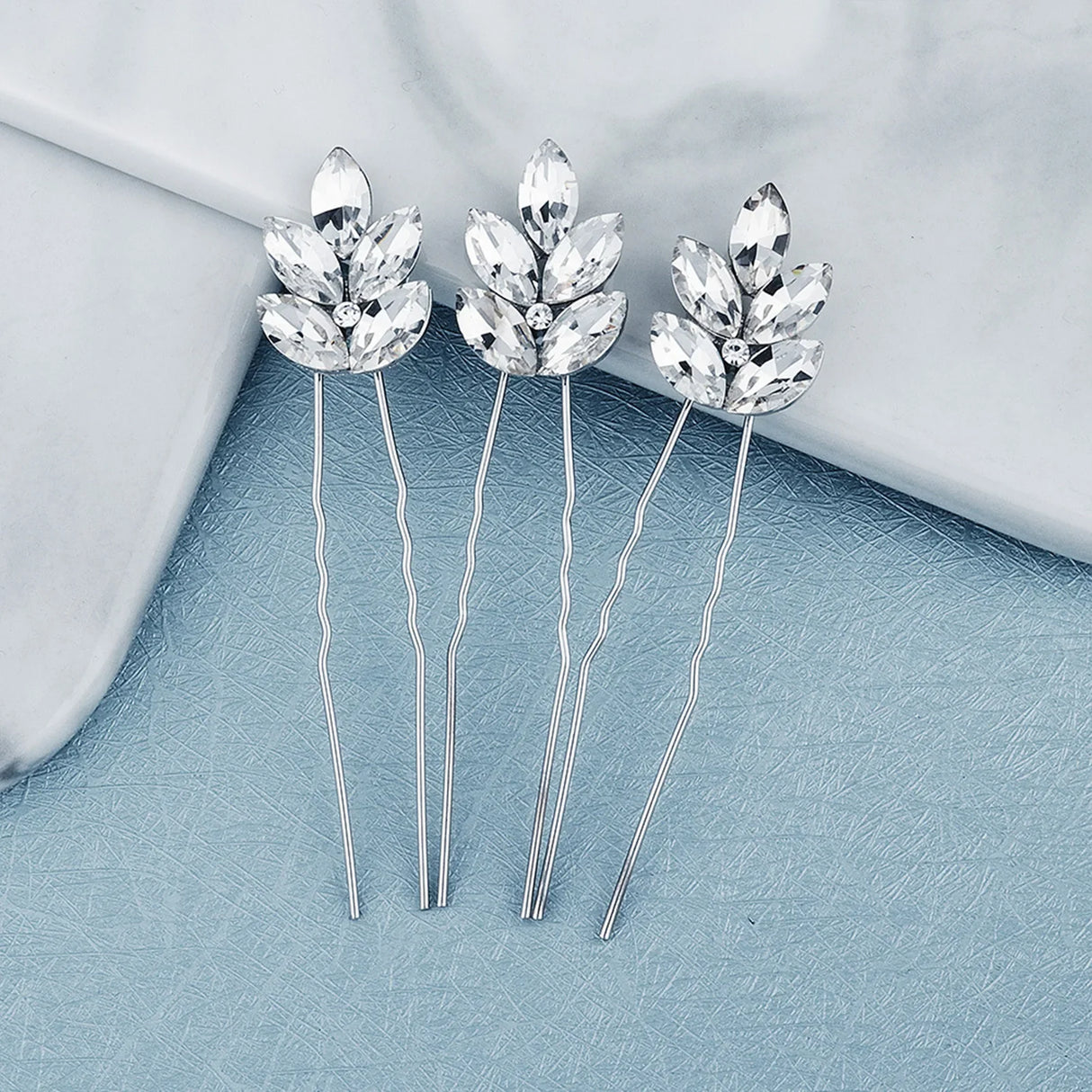 Bride Hairpins Wedding Hair Accessories Trendy Crystal U-shaped Alloy Hair Sticks Forks Girls Banquet Crowns Noiva Jewelry