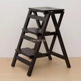 Solid Wood Household Multifunctional Folding Ladder Chair Indoor Climbing Ladder Dual-use Three-step Four-step Ladder Stool