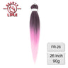 Braiding Hair Pre-stretched Synthetic Jumbo Braiding Hair Extensions 26Inch 90G Red Pink Kanekalon Hair for Afro Crochet Braids