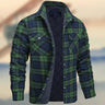 Autumn Winter Fashion Men's Coat Long Sleeve Lapel Plaid Thick Shirt Men's Jacket