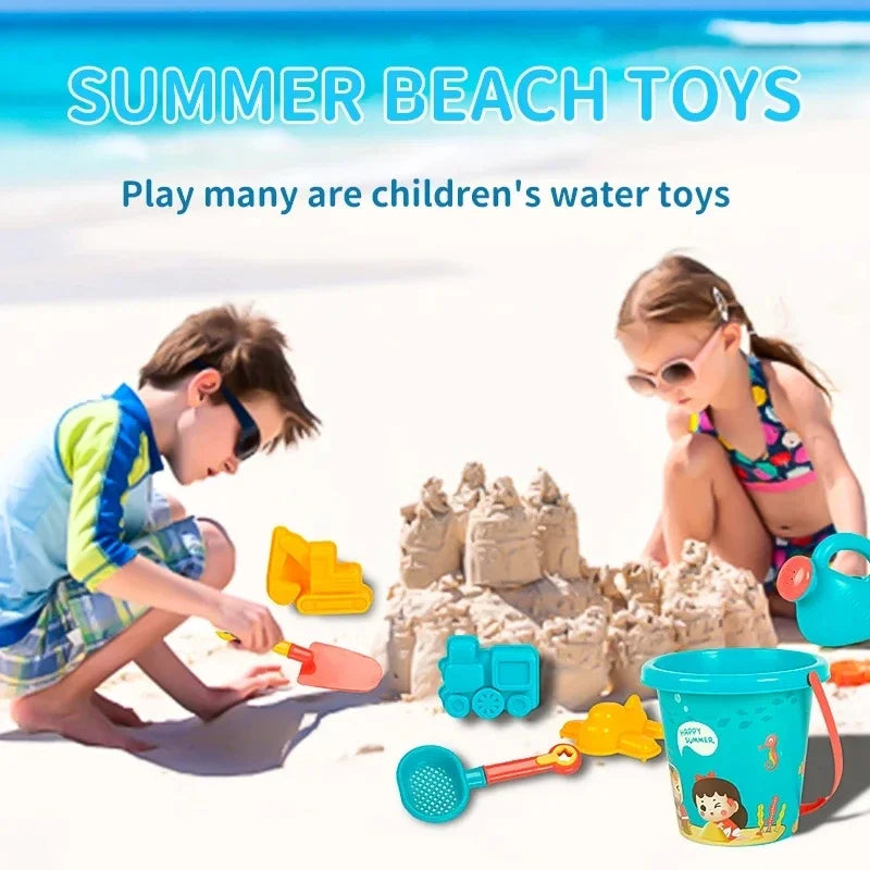 Children Sand Toys 13/18PCS  Summer Beach Game Sand Bucket Shovel Silicone Sandbox Outdoor Water Fun Beach Toys Gifts for Kids