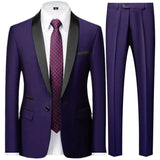 Men's British Style Slim Suit 3 Piece Set Jacket Vest Pants / Male Business Gentleman High End Custom Dress Blazers Coat  S-6XL