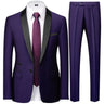 Men's British Style Slim Suit 3 Piece Set Jacket Vest Pants / Male Business Gentleman High End Custom Dress Blazers Coat  S-6XL