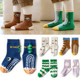 5 Pairs Children's Socks Cotton Non-slip Socks Floor Socks Cartoon Flowers Baby Socks Toddler Boy Girl Socks Kids Socks 0-12 Ys