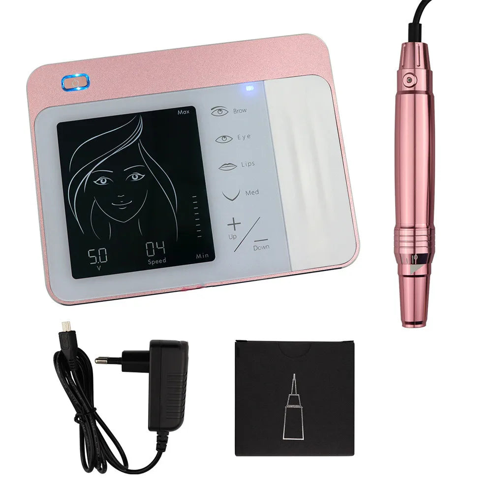 New Multifunctional Microblading Tattoo Pen Machine Kit Eyebrow Lip Eyeliner Permanent Makeup Beauty Device Tattoo Control Kit