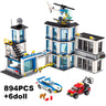 City Police Station Guard Building Blocks 60141 Helicopter Car SWAT Prison Figures Bricks Educational Toys Gift For Children Boy