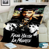 Free Anuel AA Rapper Hip Hop Singer Blanket,Soft Throw Blanket for Home Bedroom Bed Sofa Picnic Travel Office Cover Blanket Kids