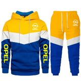 Men's Hoodie Pants Sports Suit OPEL Logo Print Casual Fleece High Quality Unisex Sportswear Jogging Suit Men's 2PCS Set