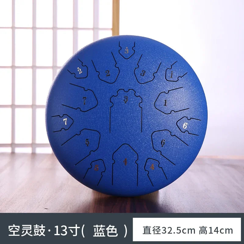 13 Inch 15 Notes Tongue Drum D Major Carbon Steel Ethereal Drum Beginner Hand Drums Yoga Meditation Percussion Instruments Gifts