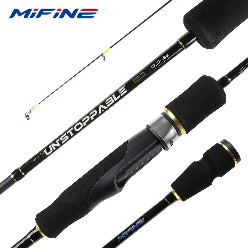 MIFINE UNSTOPPABLE SPIN 30T Carbon Spinning Ultra-light Fishing Rod Lure Weights 0.3-4g/0.6-6g/0.7-8g UL Power 1.83M/1.98M/2.13M