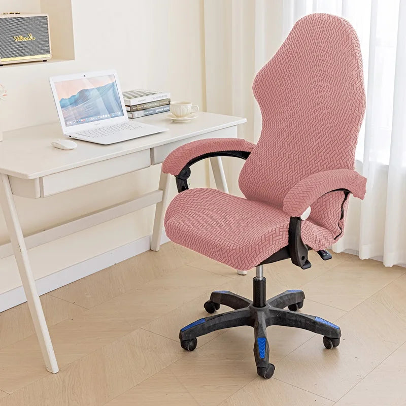 1 Set Spandex Office Chair Cover Elastic Gaming Chair Covers Jacquard Computer Chairs Slipcover Seat Case for Armchair Protector