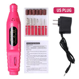 HALAIMAN USB Nail Drill Manicure Set Electric Nail Sander Gel Polish Remover Tools Milling Cutter For Manicure Nails Accessories