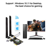 Desktop Wi-Fi 6E Intel AX210 PCIe Wireless Adapter Bluetooth 5.3 5400Mbps 802.11ax Wireless Wifi 6 Card For PC 6DBi Antenna