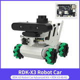 RDK X3 ROS2 AI Educational Robot Car with Mecanum Wheel SLAM Mapping Navigation Aluminum Alloy Structure DIY Electronic Kit