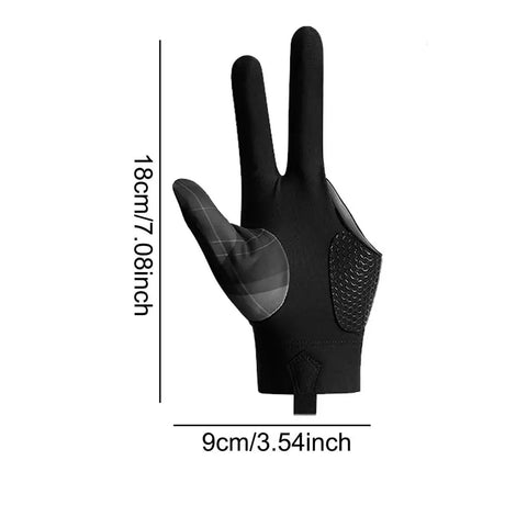 1pcs Polyester Spandex Snooker Billiard Cue Glove Pool Left Hand Open Three Finger Accessory 3 Fingers Pool Billiard Gloves