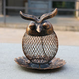 New Outdoor Hanging Wrought Iron Owl Bird Bird Feeder Garden Backyard Decoration Bird Cage Accessories Gift