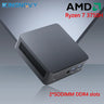 KingNovy Cheap AMD Mini PC Ryzen 7 3750H 5 3550H Barebone Computer Windows 11 2xDDR4 NVMe Gaming Mini PC Dual 4K UHD HTPC WiFi