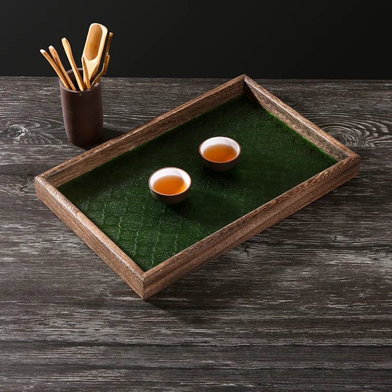 Coffeeware Teaware Tea Tray Modern Luxury Dish Home Glass Nordic Tray Serving Food Bandeja De Vidro Tea Tools Accessories