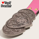 Women’s Men Punk Harajuku Y2K Girls Rivet Street Shaped Decoration Gothic Lolita New Trend American Personality Leather Belt