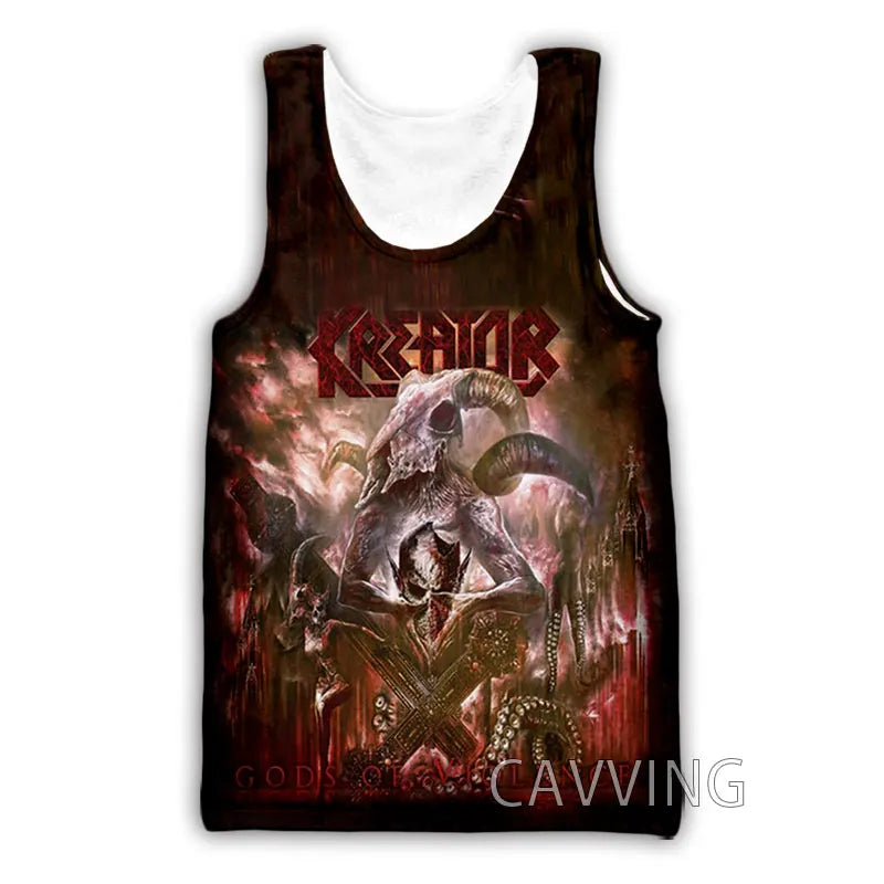 New Fashion Women/Men's 3D Print kreator  Tank Tops Harajuku  Vest  Summer Undershirt Shirts Streetwear