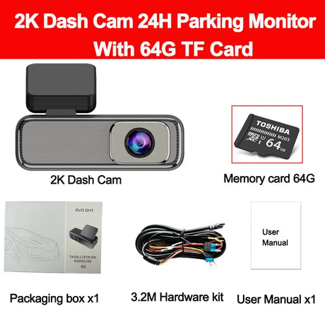 2K Dash Cam for Cars Camera for Vehicle WiFi Car DVR Video Recorder B lack Box 24H Parking Monitor Night Vision Car Assecories