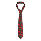 Mens Tie Classic Skinny Haloween Scary Skull Neckties Narrow Collar Slim Casual Tie Accessories Gift