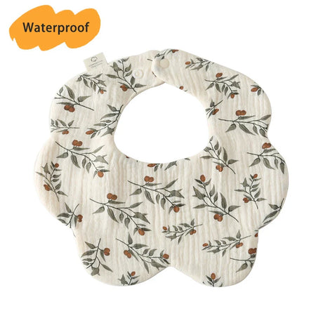 New Thickened 7 Layers Cotton Waterproof Baby Bibs Cute Print Saliva Towel Newborn Burp Cloths for Boys Girls Feeding Drool Bib