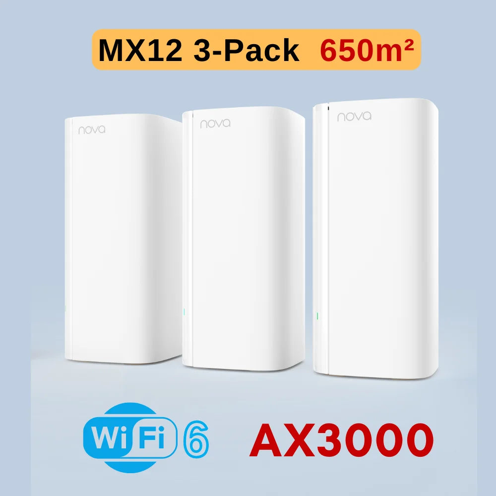 WIFI 6 AX3000 Mesh Router Tenda WiFi Router 2.4G 5Ghz Full Gigabit Router Tenda  AC1200 Mesh system Router WIFI range Extender