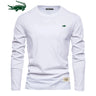 2023 Cotton Long Sleeve T Shirt For Men Solid Spring Casual Mens T-shirts High Quality Male Tops Classic Clothes Men's T-shirts