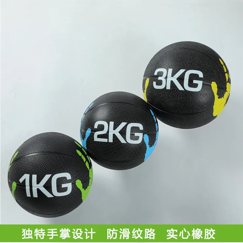 1Pc Men'S Gravity Ball Waist Abdomen Exercise Balance Ball Rehabilitation Training Exercise Solid Rubber Fitness Medicine Ball