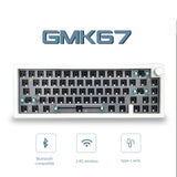 GMK67 65% Gasket Bluetooth 2.4G Wireless Hot-swappable Customized Mechanical Keyboard Kit RGB Backlit