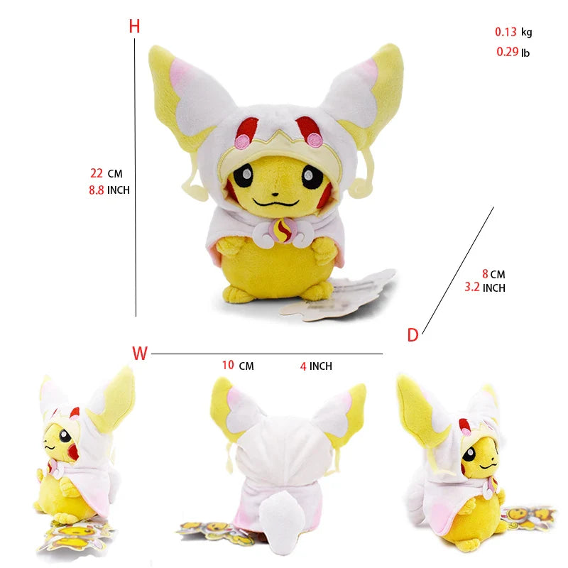 Pokemon Pikachu Cosplay Toys Charizard Snorlax Garchomp Tyranitar Hydreigon Anime Stuffed Plush Cartoon Peluche Dolls