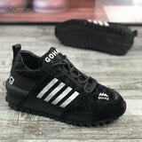 Chunky Sneakers Men Cover Bottom Board Shoes Fashion Casual Leather Mesh/Fabric Breathable Increased Internal Platform Shoes