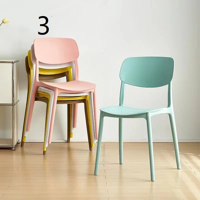 Plastic chair light luxury dining table dining chair restaurant home stackable desk design back stool